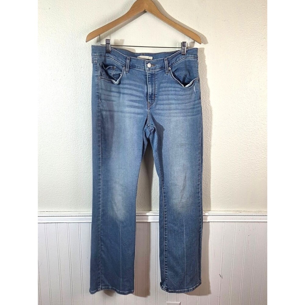 Levi's Classic Bootcut Jeans Womens 14M W32 L32 Light Wash Stretch Denim